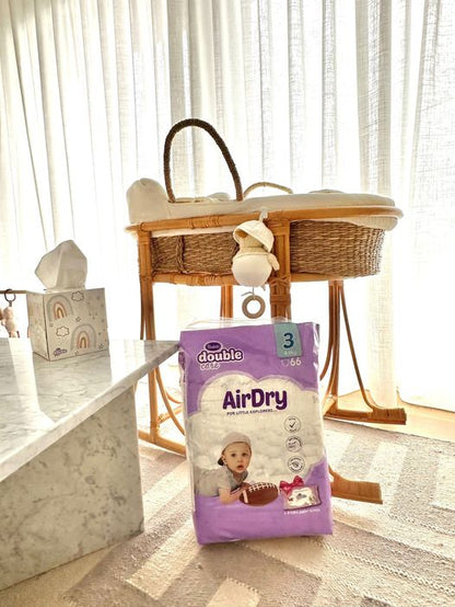 Babywindeln AIR DRY 4–9 KG, Größe 3, 66 Stück.