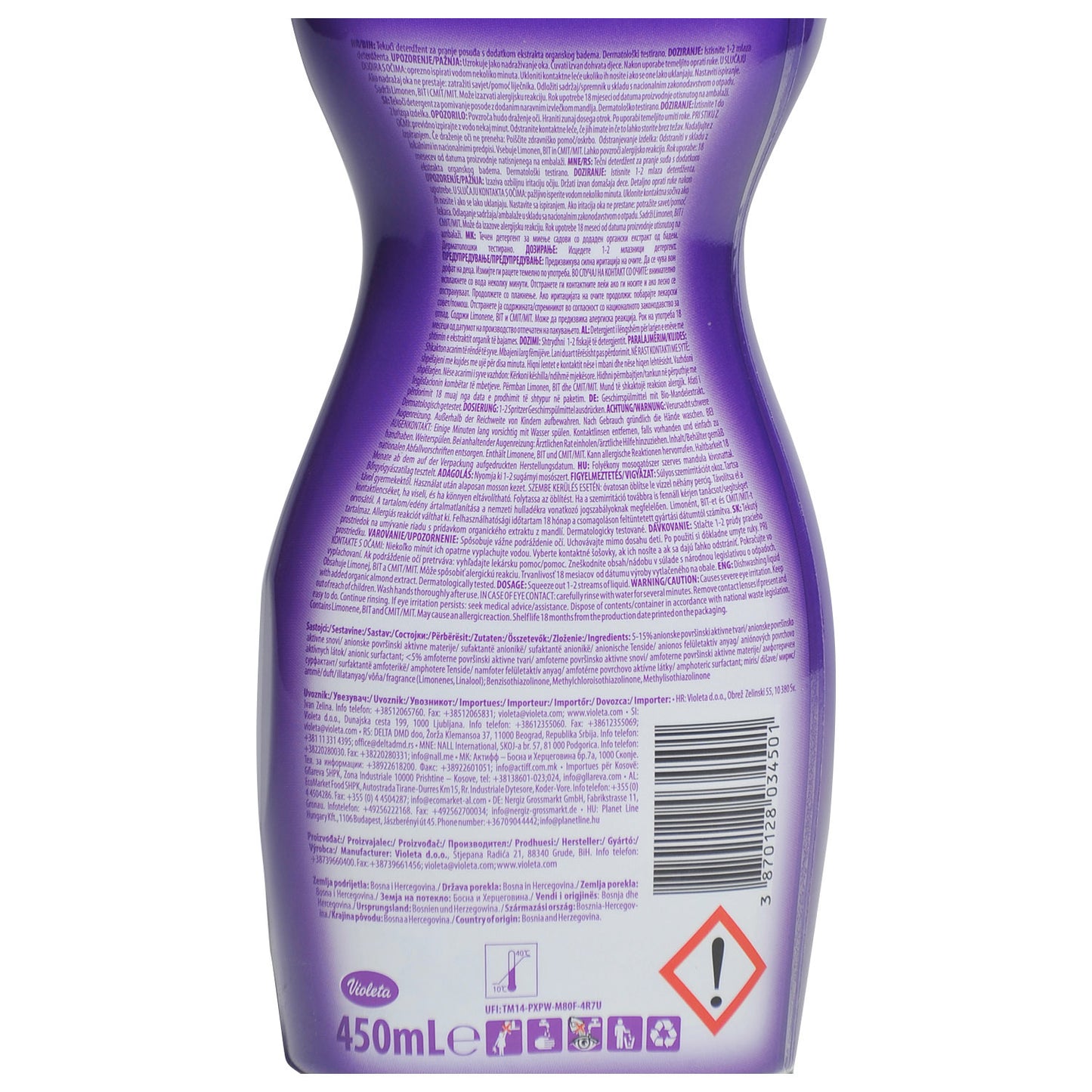 Handspülmittel VIO -Mandel 450 ml.