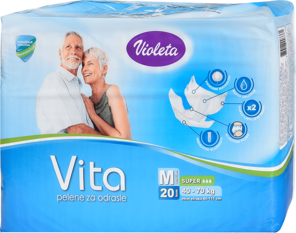 Windeln für Erwachsene Vita - M super (40-70 kg), 20 Stk.