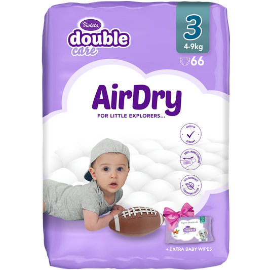 Babywindeln AIR DRY 4–9 KG, Größe 3, 66 Stück. - Ellak 